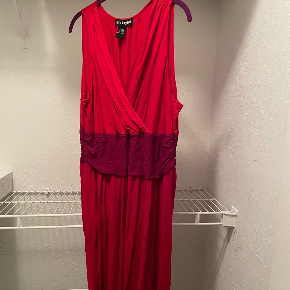 Lane Bryant Size 14-16 Dress - Red, Pink, and Purple
